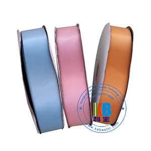 Custom solid color woven grosgrain textile fabric woven edged washable satin fabric