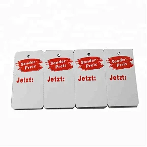 Garment Tags Product Type and Printed Technics custom hang tags design