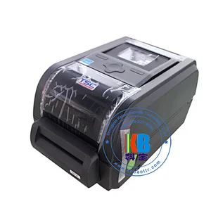 Fabric satin care label  t-shirt printing machineTX-300 lcd cutter barcode label color ribbon printer