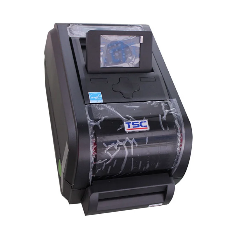 Fabric satin care label  t-shirt printing machineTX-300 lcd cutter barcode label color ribbon printer