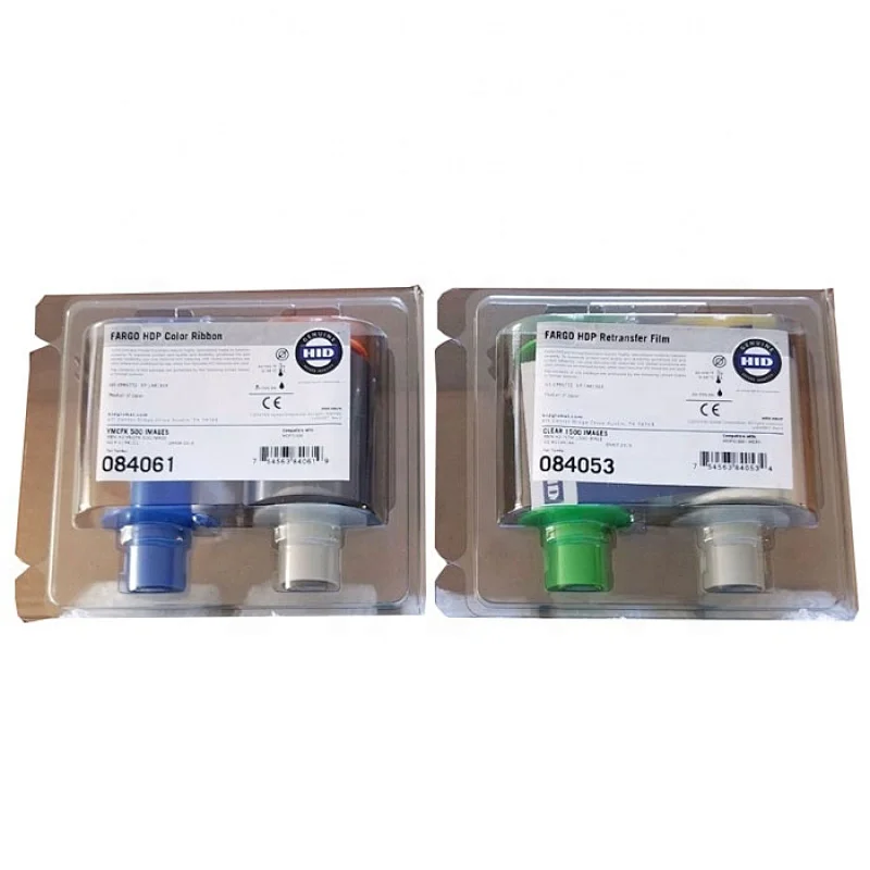 Original ID card printer  TTR Sublimation card printer ribbon YMCFK hdp5000 84061 uv color thermal ribbon
