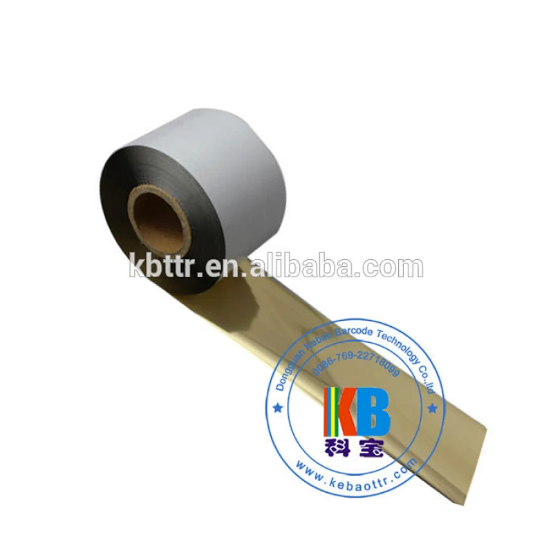 TTR thermal transfer ribbon resin bright gold barcode printer ribbon