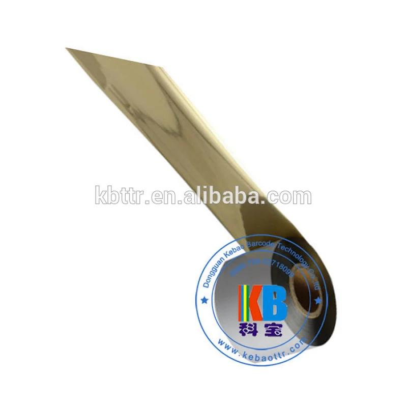 TTR thermal transfer ribbon resin bright gold barcode printer ribbon