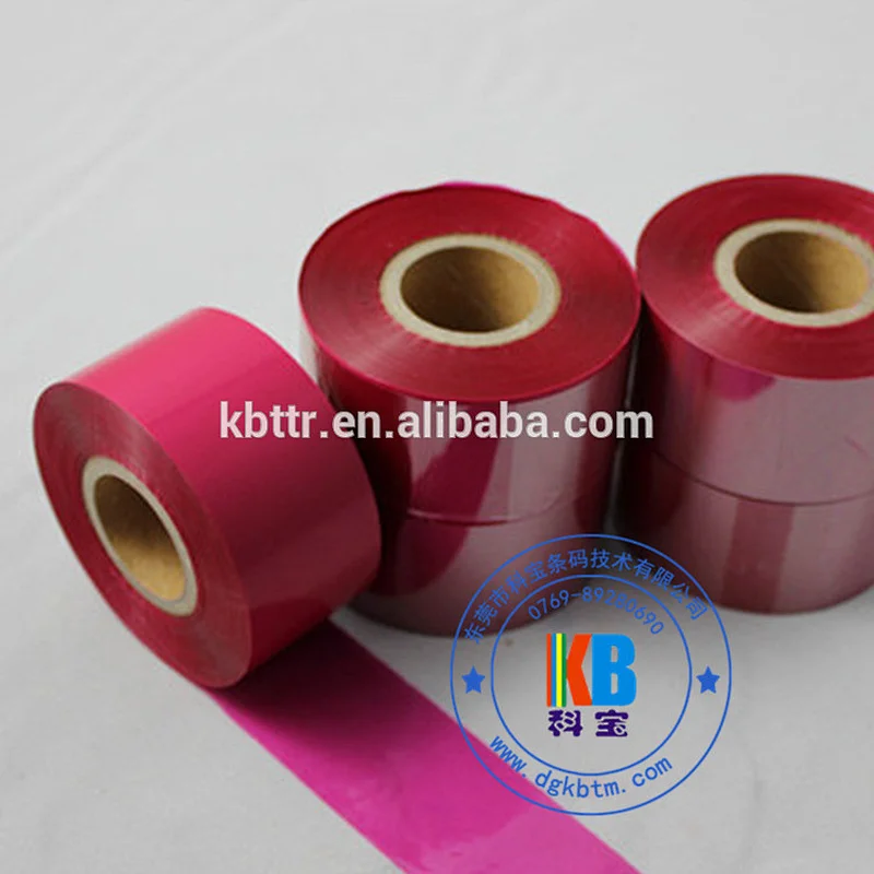 Polyamide Nylon taffeta care label printing wash resin magenta color printer ribbon
