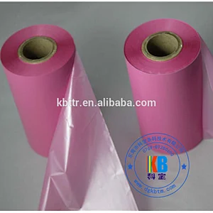 110*300 Textile fabric wash care label thermal printing pink zebra barcode printer ribbon