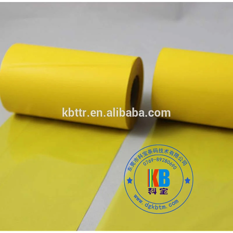 Textile garment fabric satin label printing  color wash resin yellow printer ribbon