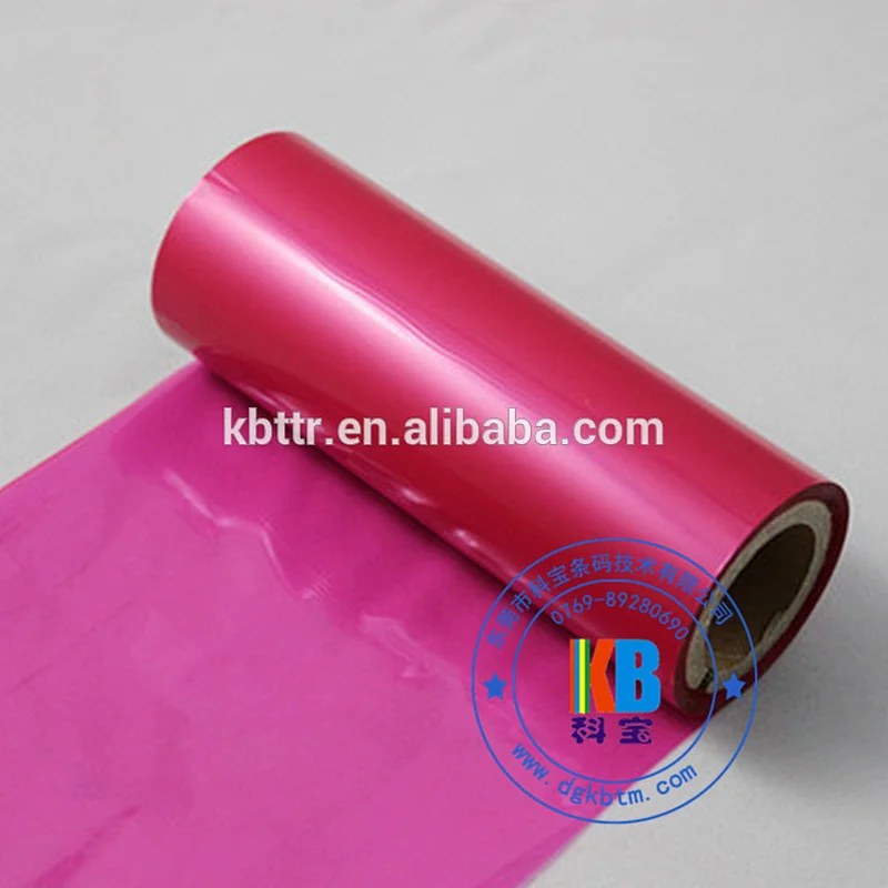 Polyamide Nylon taffeta care label printing wash resin magenta color printer ribbon