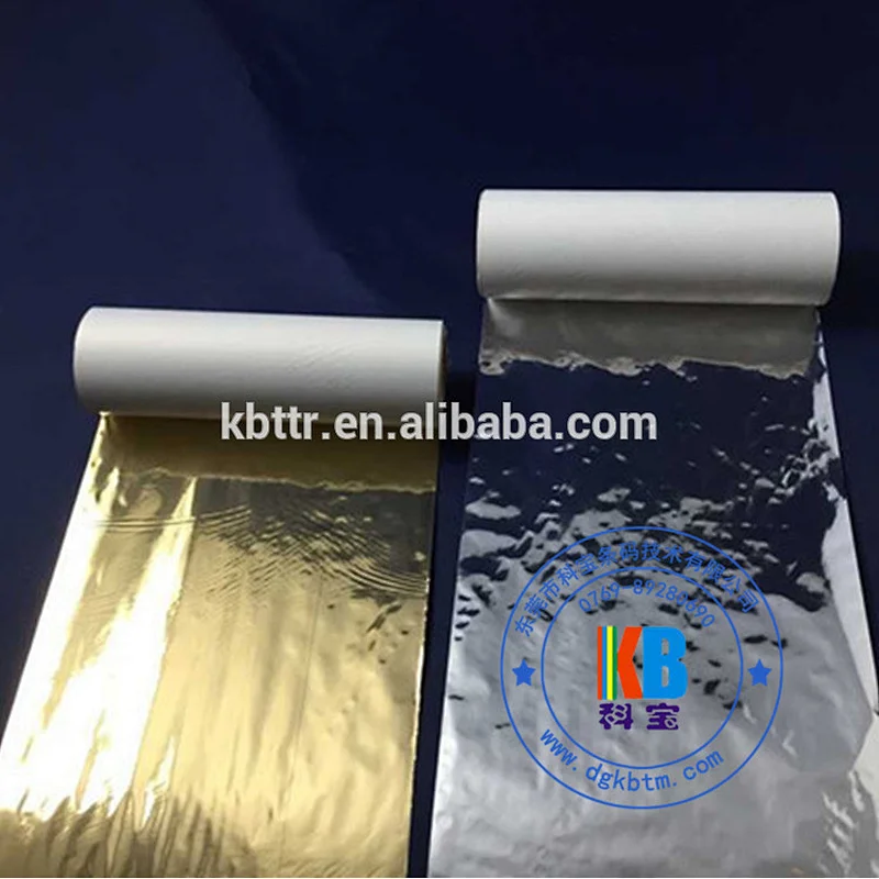 glossy Gold resin thermal transfer ribbon for ribbon printer