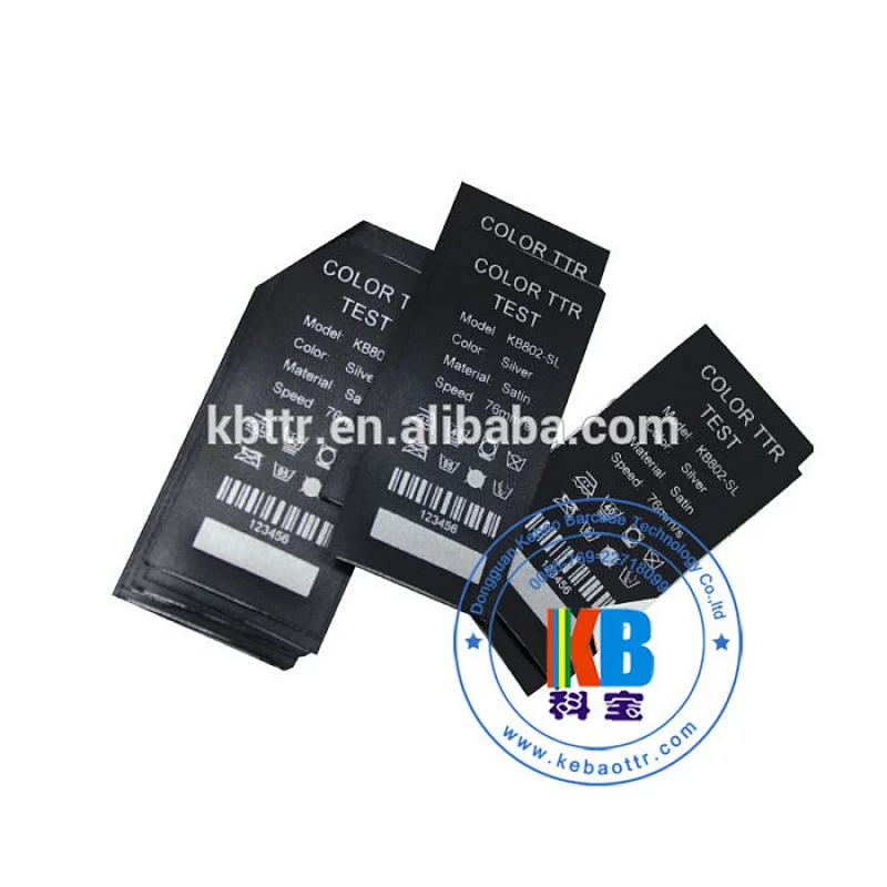 Color resin wash color thermal transfer printing Nylon taffeta fabric garment label