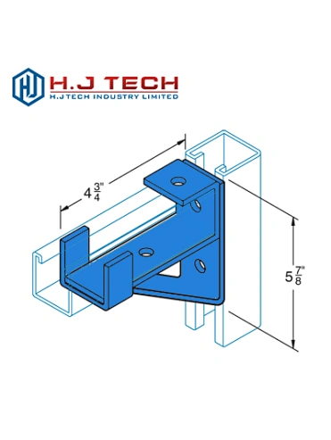 T-616  3 1/4" Double Channel Support Bracket