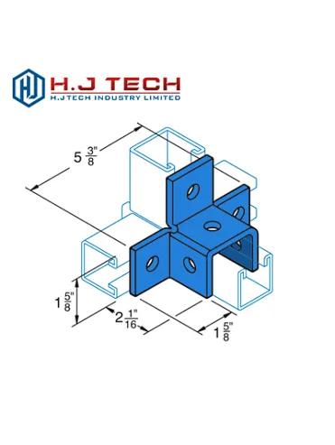 A-328 Six Hole Triple Angle Connector