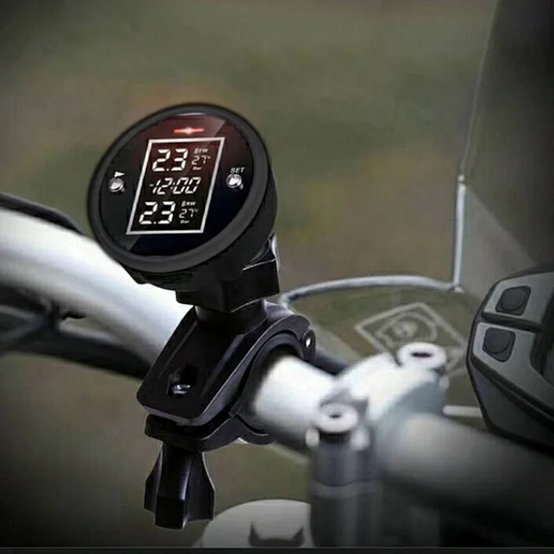 China Manufacturer Wholesale Motorcycle tire pressure monitor monitoring system tpms with 2 external sensors