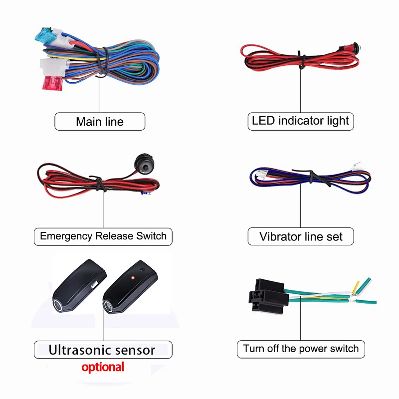 Panic/Car finder one way  ultrasonic Car alarms Usage and 12V DC Power supply Police Siren with 18 functions optional