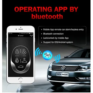 12V/24V Auto Alarm Remote Central 433,92MHZ  and Octopus Keyless Entry System For Call Phone APP Remote Manipulation