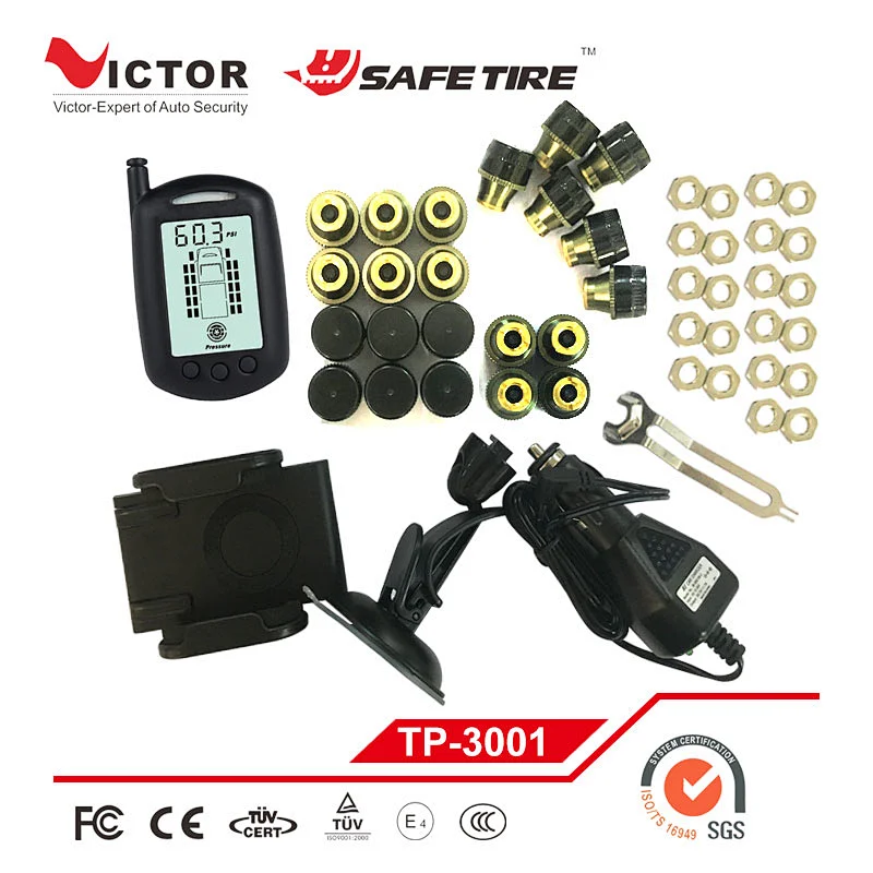 China Manufacturer Wholesale 6 Tires TPMS Tire Pressure Monitoring system for RV/Motor home/Caravan/Bus/Truck