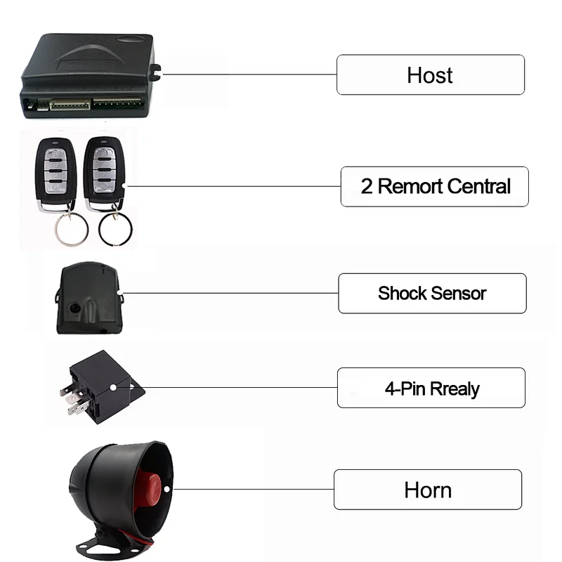 Universal huatai manual octopus car alarm system and Anti-hijacking panic alarm car system