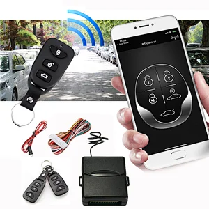12V Auto Alarm Remote Central KEYLESS DOOR LOCK SMART with  smartphone IOS/Android APP keyless  security