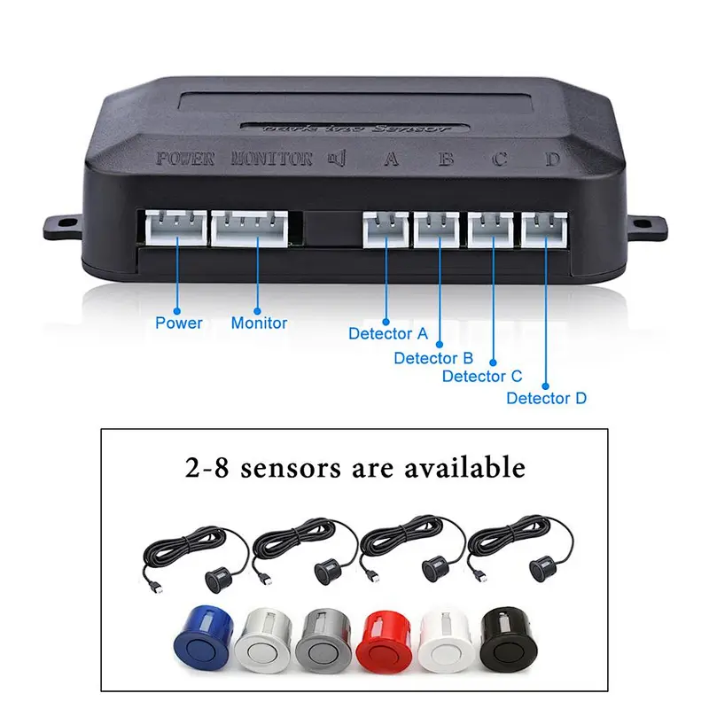 Manufacturer Wholesale 4 Rear Sensors Waterproof War parking Sensor Kit ,with Volume Switch Buzzer Alarm System