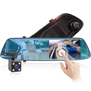 OEM/ODM 4.3 inch 1080P Dual Lens Rearview mirror Car Dvr full HD Driving Video Recorder Camera Reverse Image Car Dash Cam