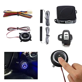 Wholesale new design cheap 12V/24V one battery intelligent push button easy starter button remote car alarm system