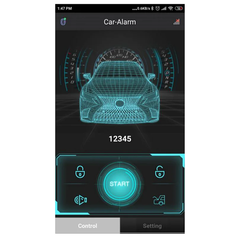 With bluetooh APP Central locking car alarm manual specially car alarms and optional ultrasonic sensor hot sale in South America