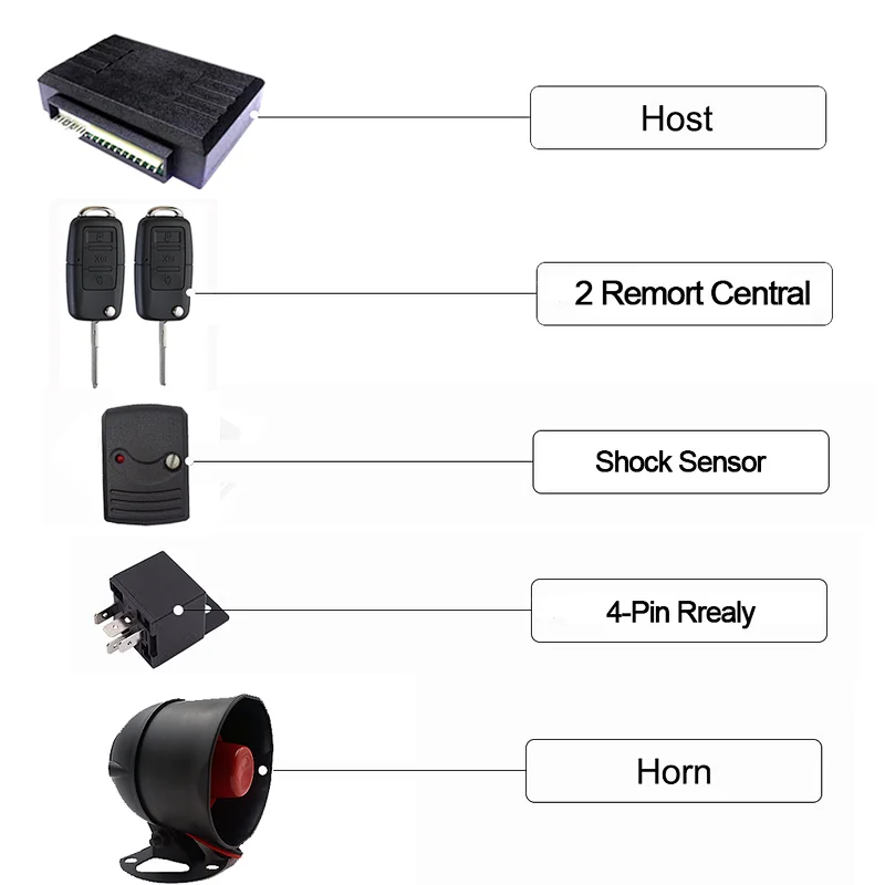 Vehicle Bluetooth-Smartphone Car Alarm with Replace the normal remote with original 433.92/370/315for Mideast & African market