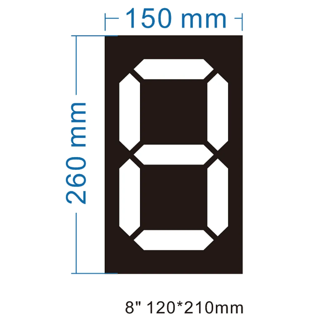 red 7 segment display outdoor