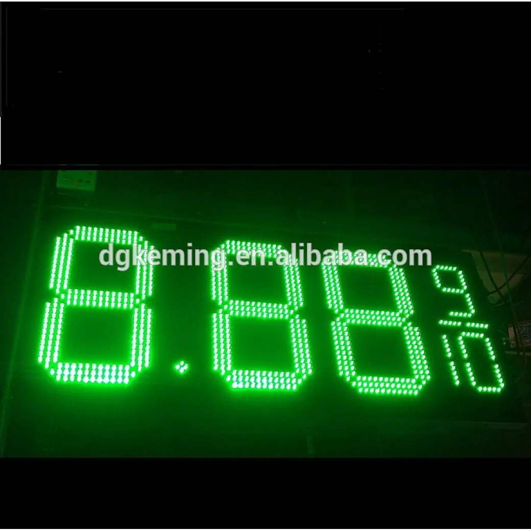 red 7 segment display outdoor