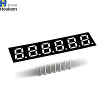 41*11mm 6 digit 7 segment led display common anode super red 0.3 inch