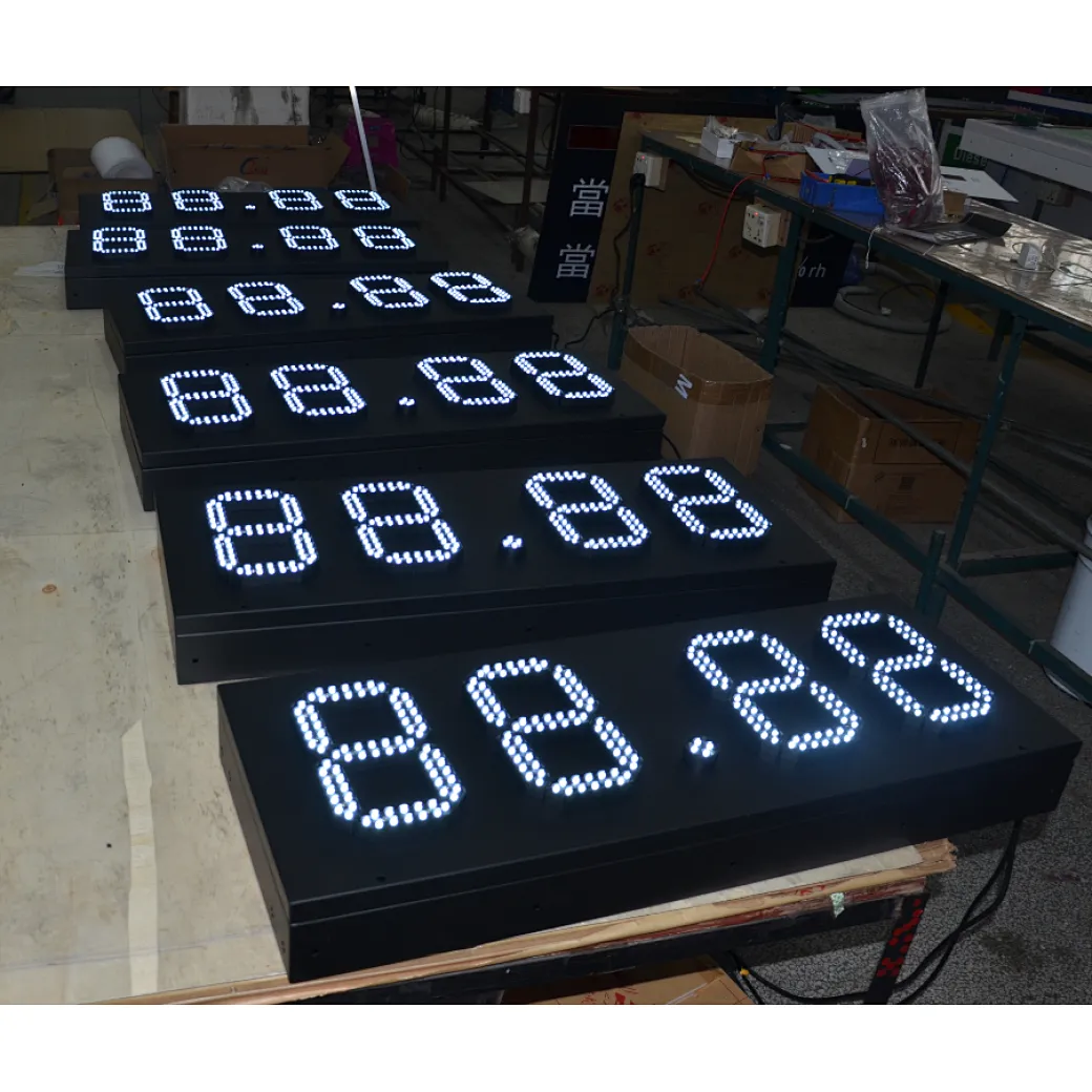 red 7 segment display outdoor