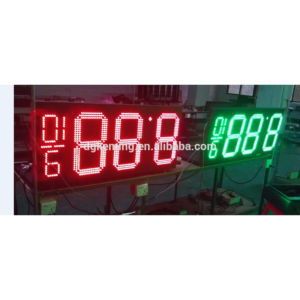 red 7 segment display outdoor