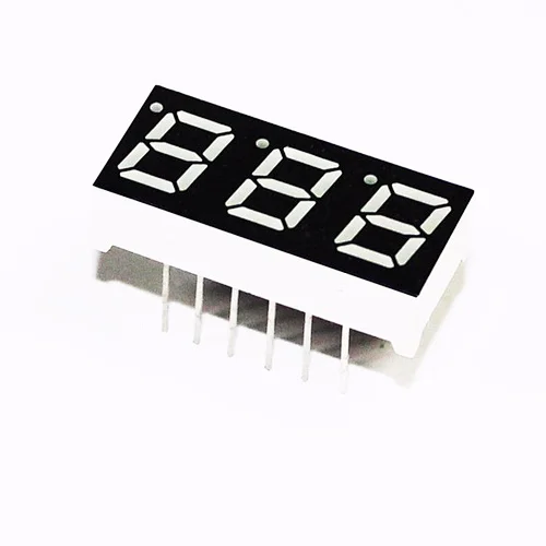 11 pin common anode small size 0.28 inch 3 digit blue 7 segment led display 22.5*10*6mm