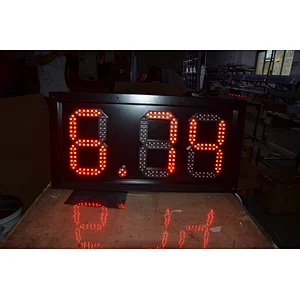 Dual color outdoor 7 segment led display 8 inch red and green for temperature sign / socre board