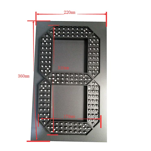 IP65 single digit 20 inch outdoor 7 segment led display for gas station price sign