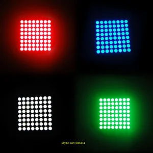 kem-7088-asg 2mm led matrix 8x8 indoor green led round dot matrix display for lift