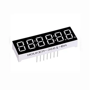Houkem-3662-aw 0.36 inch white 7 segment display fnd 6 digit for time clock