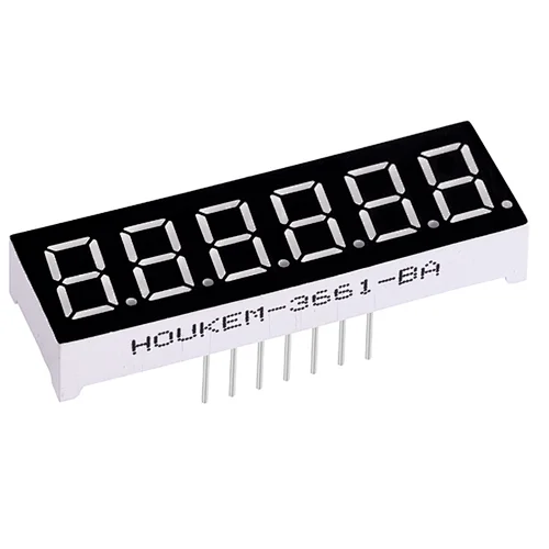 kem-3061-asr 0.3 inch 6 digits mini 7-segment red led clock display