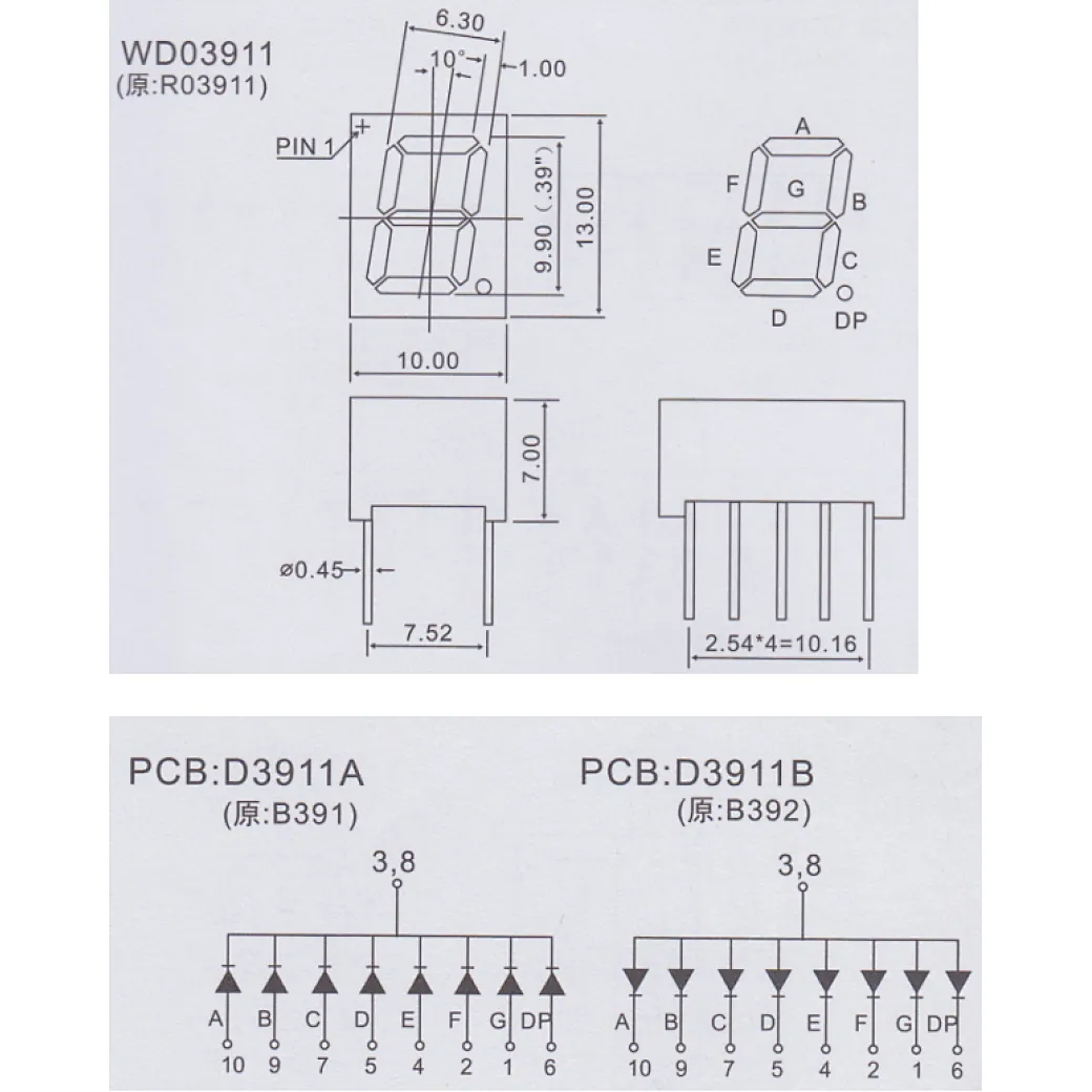 0.39 Inch 7 Segment LED