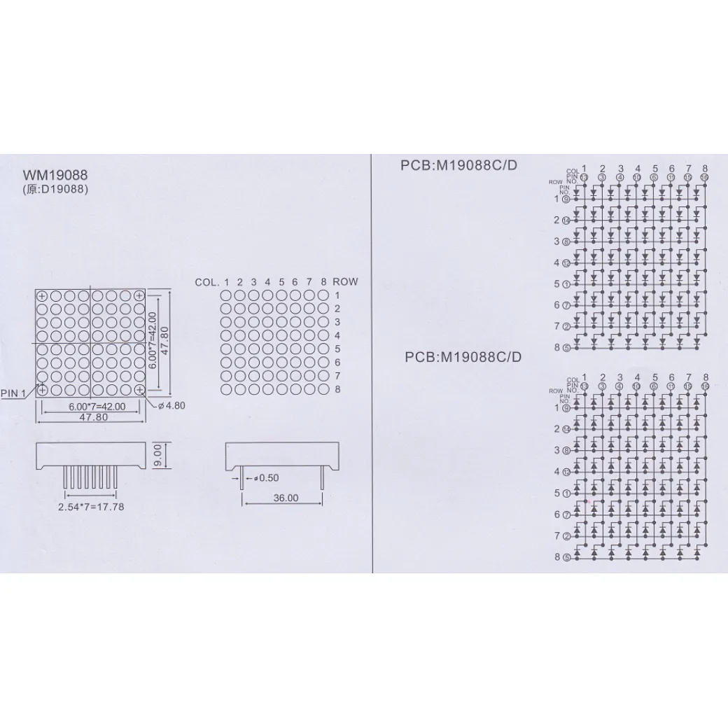 8x8 dot matrix led