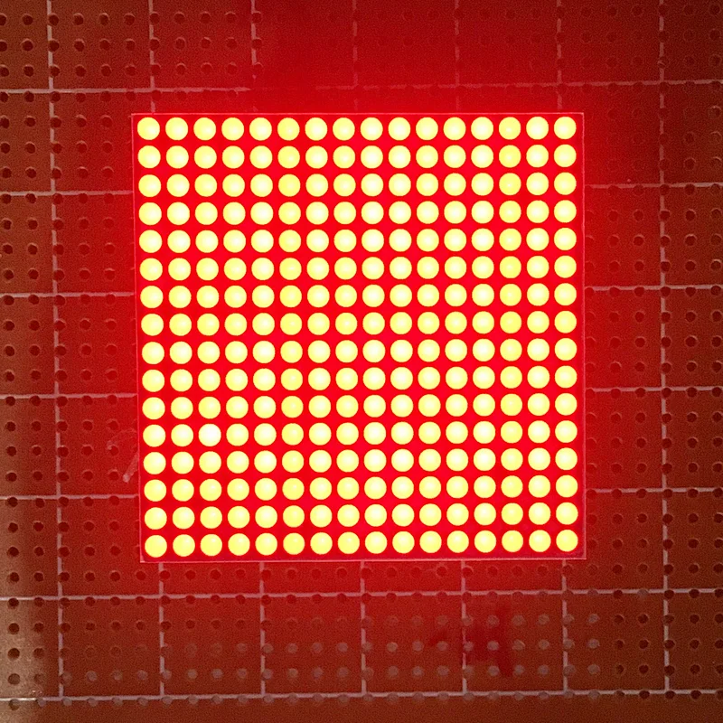 Yellow green 16x16 led matrix 16*16 led dot matrix display manufacturer