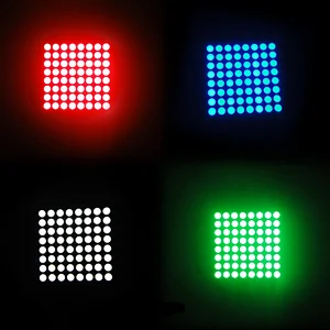 CE certified Red Green 3.0mm round matrix led display 8x8