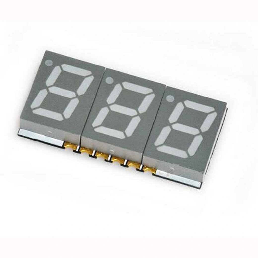 gray surface common cathode 0.56" 3 digits seven segments smd 7 segment ...
