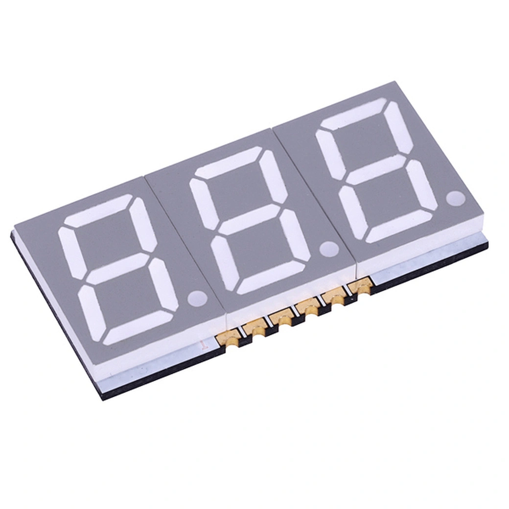 gray surface common cathode 0.56" 3 digits seven segments smd 7 segment ...