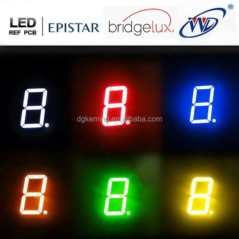 Houkem-50011-AY Yellow big seven segment led display 5 inch 7-segment with ROHS certificate