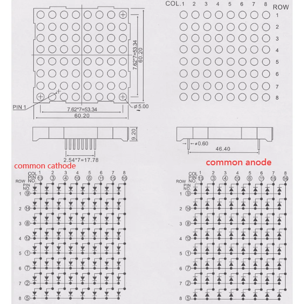 led dot matrix 8x8