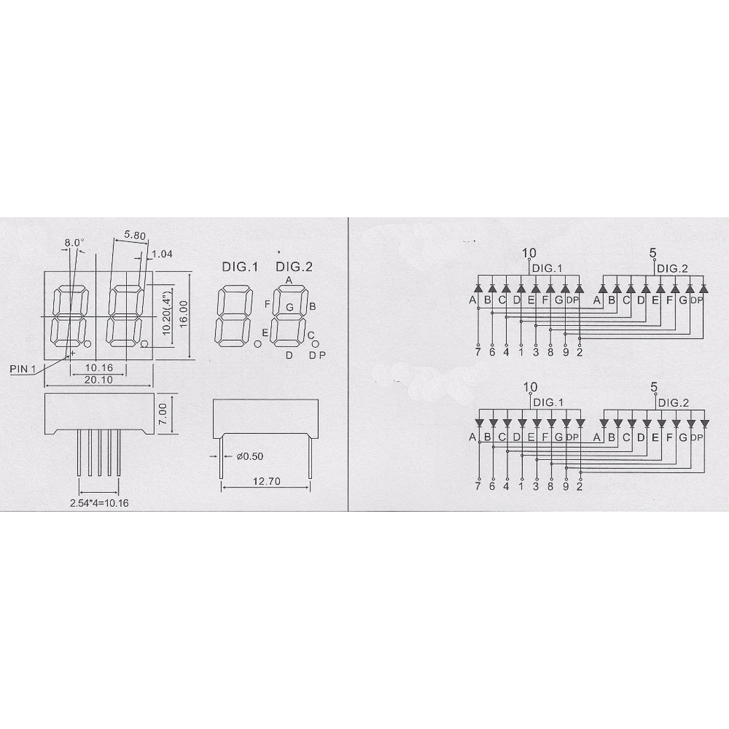 Super Red 2 Digit 04 Inch 7 Segment Led Display From China Manufacturer Houkem 8903