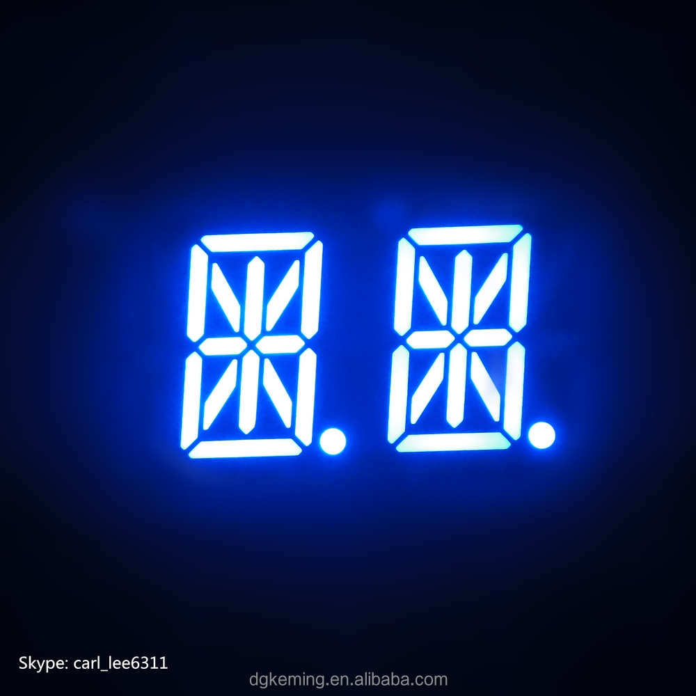 16 segment, 14 segment led Alpha numeric display 2 digit red/green/white
