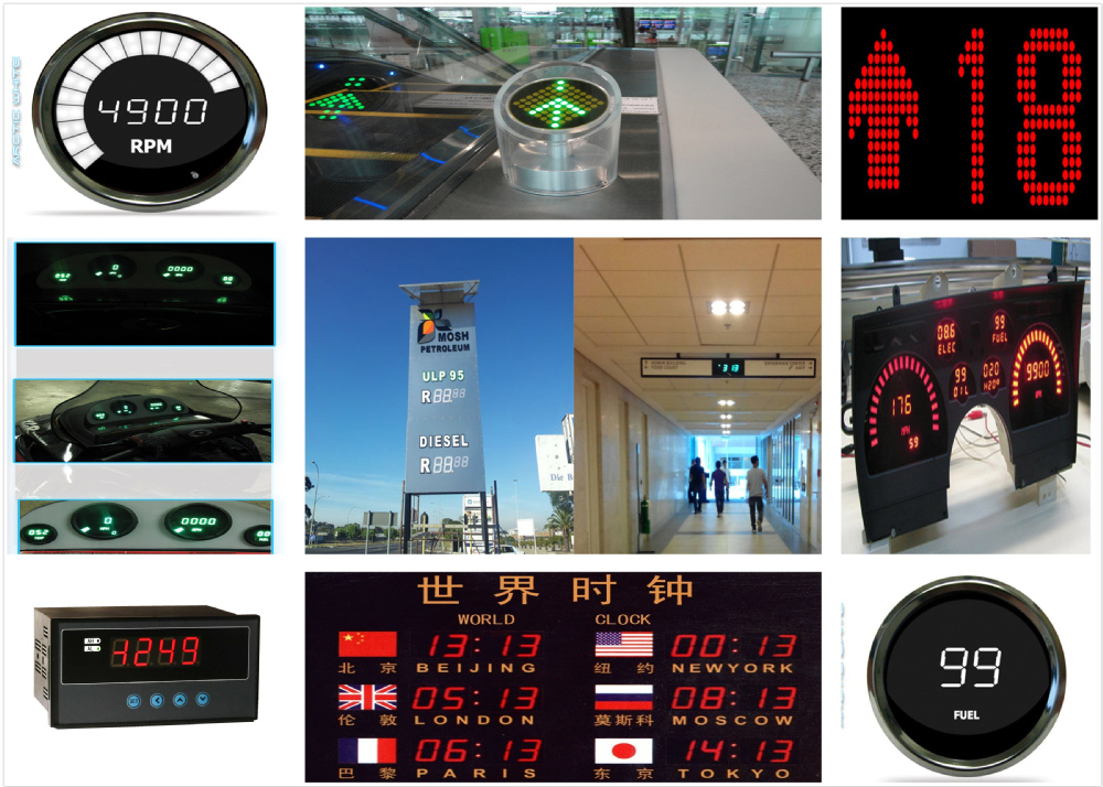 16 segment, 14 segment led Alpha numeric display 2 digit red/green/white