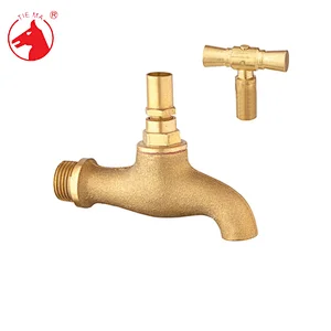 Brass polished lock tap washing tap
