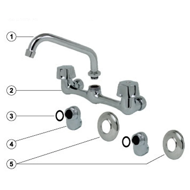 South American Mexico design Double handles washroom faucet, basin tap